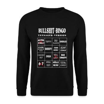Bullshit Bingo – Teenage Version - Unisex Sweatshirt - black - Front - Alina (178cm) & Michal (187cm)