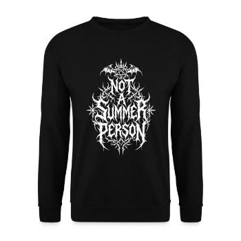 Not a summer person - Unisex Sweatshirt - black - Front - Alina (178cm) & Michal (187cm)