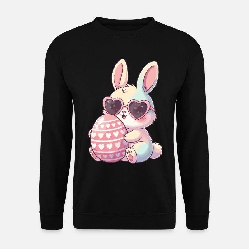 Herzblick Bunny Osterei - Unisex Pullover - Schwarz