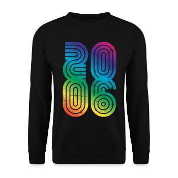 Vintage 2006 20. Geburtstag - Unisex Pullover - Schwarz - Vorne - Alina (178cm) & Michal (187cm)
