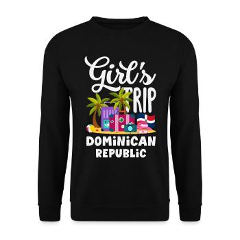 Drapeau de la République dominicaine Dom Rep Pride - Sweat-shirt Unisexe - noir - Devant - Alina (178cm) & Michal (187cm)