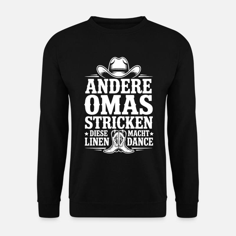 Oma Line Dance - Unisex Pullover - Schwarz