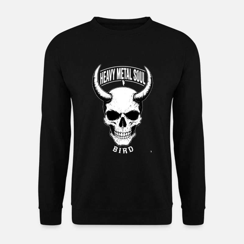 BIRD Original – Gehörnter Rebellenschädel - Unisex Pullover - Schwarz