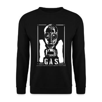 Note industrielle sur le masque à gaz BIRD - Sweat-shirt Unisexe - noir - Devant - Alina (178cm) & Michal (187cm)