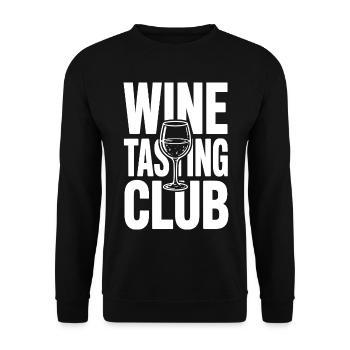 Wine Tasting Club - Unisex Pullover - Schwarz - Vorne - Alina (178cm) & Michal (187cm)