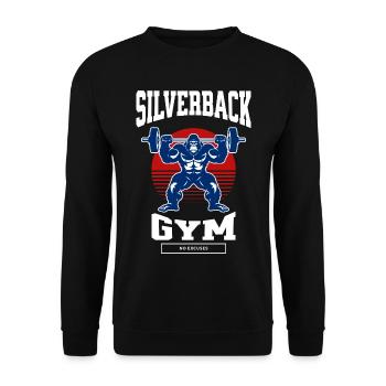 Gym Shirt – Silverback Gym - Unisex Pullover - Schwarz - Vorne - Alina (178cm) & Michal (187cm)