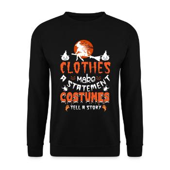 Clothes Statement Costumes Story Halloween Witch - Unisex Sweatshirt - black - Front - Alina (178cm) & Michal (187cm)
