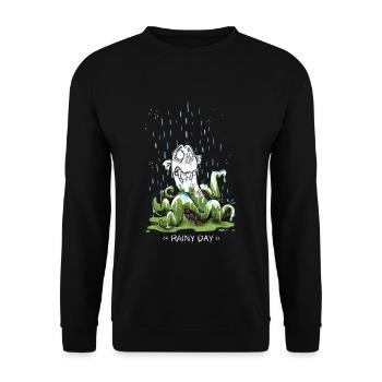 Regen Monster - Unisex Pullover - Schwarz - Vorne - Alina (178cm) & Michal (187cm)