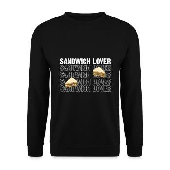 Sandwich Cheese Love Food Fast Food - Unisex Sweatshirt - black - Front - Alina (178cm) & Michal (187cm)