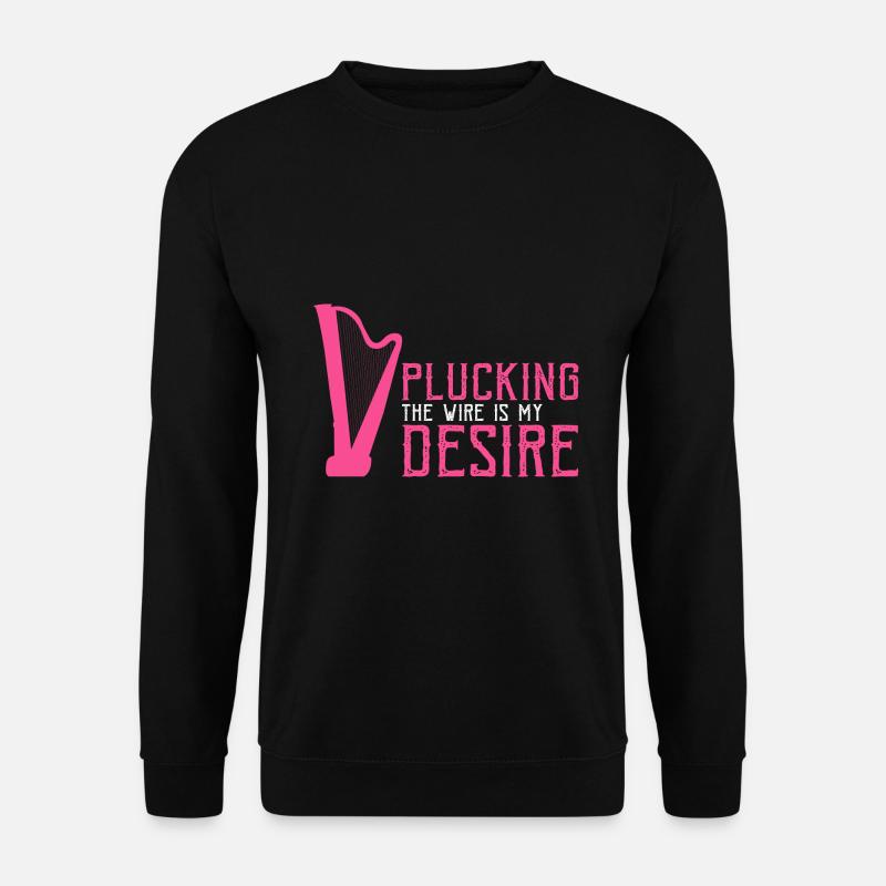 Harfe Design für Harfenist und Harfenspieler - Unisex Pullover - Schwarz