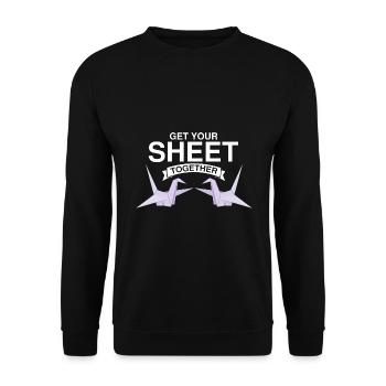 Conception d'origami Kirigami coloré - Sweat-shirt Unisexe - noir - Devant - Alina (178cm) & Michal (187cm)