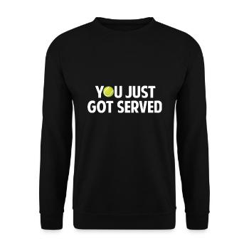 Vous venez d’être servi - Sweat-shirt Unisexe - noir - Devant - Alina (178cm) & Michal (187cm)