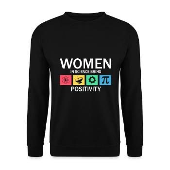 Professorin Steminist Designs für Equality Stem - Unisex Pullover - Schwarz - Vorne - Alina (178cm) & Michal (187cm)
