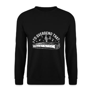 Französische Harfinisten und Harmonikaspieler - Unisex Pullover - Schwarz - Vorne - Alina (178cm) & Michal (187cm)