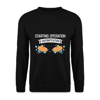Conception de fabrication de savon pour les conceptions de fabricants de savon - Sweat-shirt Unisexe - noir - Devant - Alina (178cm) & Michal (187cm)