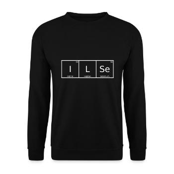 Ilse Name Vorname Chemie Periodensystem Elemente - Unisex Pullover - Schwarz - Vorne - Alina (178cm) & Michal (187cm)