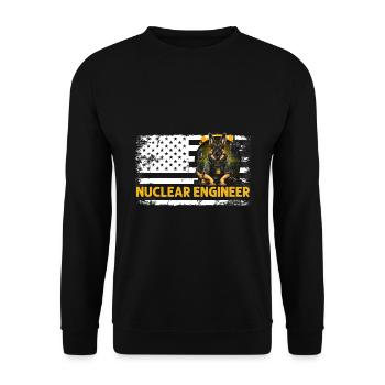 Nuklearingenieur für Kernkraftwerk und Kernenergie - Unisex Pullover - Schwarz - Vorne - Alina (178cm) & Michal (187cm)