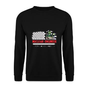 Kernenergie Spruch für Kernenergie - Unisex Pullover - Schwarz - Vorne - Alina (178cm) & Michal (187cm)