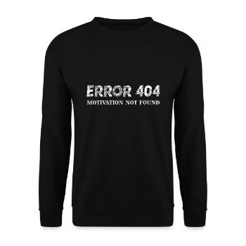 Erreur 404 Motivation introuvable idée cadeau drôle - Sweat-shirt Unisexe - noir - Devant - Alina (178cm) & Michal (187cm)