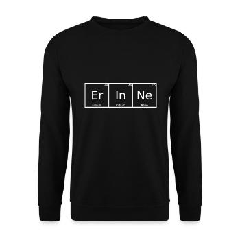Promemoria Nome Nome Chimica Tavola periodica Elementi - Felpa unisex - nero - Fronte - Alina (178cm) & Michal (187cm)