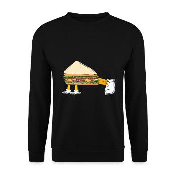 Sandwich Bodybuilding Fitness Gym Cadeau - Sweat-shirt Unisexe - noir - Devant - Alina (178cm) & Michal (187cm)