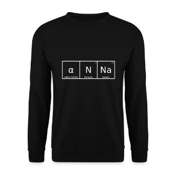 Anna Nom Prénom Chimie Éléments du tableau périodique - Sweat-shirt Unisexe - noir - Devant - Alina (178cm) & Michal (187cm)