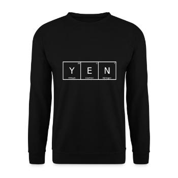 Yen Nom Prénom Chimie Éléments du tableau périodique - Sweat-shirt Unisexe - noir - Devant - Alina (178cm) & Michal (187cm)