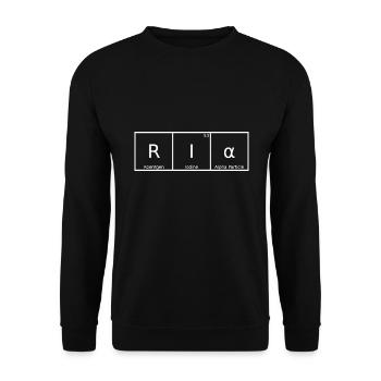 Ria Nom Prénom Chimie Tableau périodique Éléments - Sweat-shirt Unisexe - noir - Devant - Alina (178cm) & Michal (187cm)