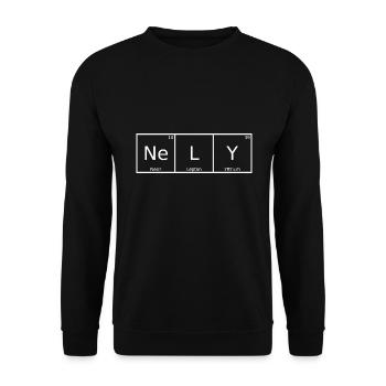Nely Nom Prénom Chimie Tableau périodique Éléments - Sweat-shirt Unisexe - noir - Devant - Alina (178cm) & Michal (187cm)