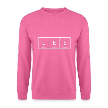 Lee Name Vorname Chemie Periodensystem Elemente - Unisex Pullover - Pink - Vorne