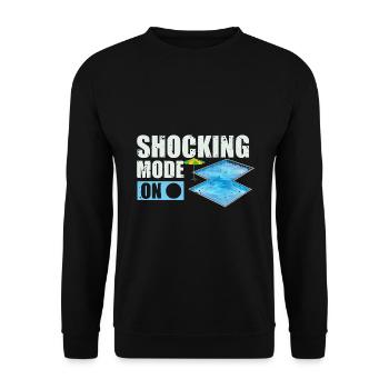 Pool Guy Design für Poolboy und Poolreiniger - Unisex Pullover - Schwarz - Vorne - Alina (178cm) & Michal (187cm)