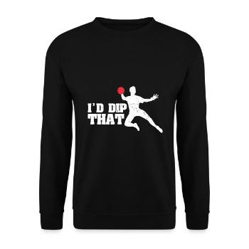 Dodgeball for Dodgeball Player and Gaga Ball - Unisex Sweatshirt - black - Front - Alina (178cm) & Michal (187cm)