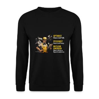 Erneuerbare Nukleare Spruch für Nukleartechnik - Unisex Pullover - Schwarz - Vorne - Alina (178cm) & Michal (187cm)