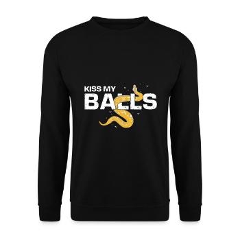King python design for snake lovers - Unisex Sweatshirt - black - Front - Alina (178cm) & Michal (187cm)