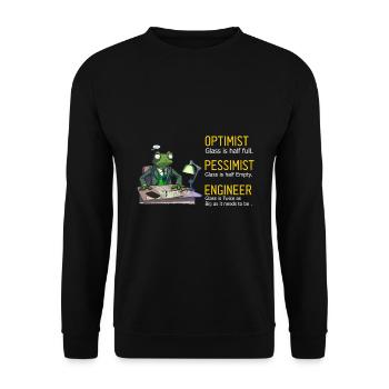 Kernenergie Spruch für Kernenergie - Unisex Pullover - Schwarz - Vorne - Alina (178cm) & Michal (187cm)