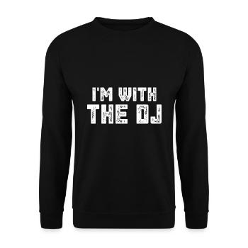 I'm With The DJ - Unisex Sweatshirt - black - Front - Alina (178cm) & Michal (187cm)