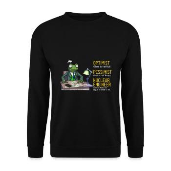 Nuklearingenieur für Kernkraftwerk und Kernenergie - Unisex Pullover - Schwarz - Vorne - Alina (178cm) & Michal (187cm)