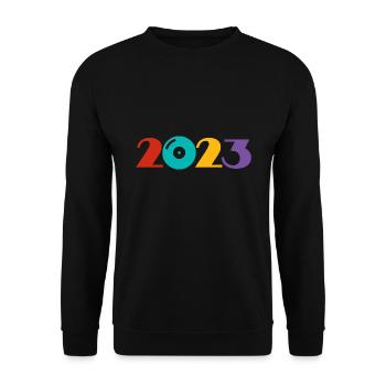 Music DJ Vinyl Record Party 2023 - Unisex Sweatshirt - black - Front - Alina (178cm) & Michal (187cm)