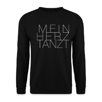 Mein Herz tanzt Vol. 2 weiß - Unisex Pullover - Schwarz - Vorne - Alina (178cm) & Michal (187cm)