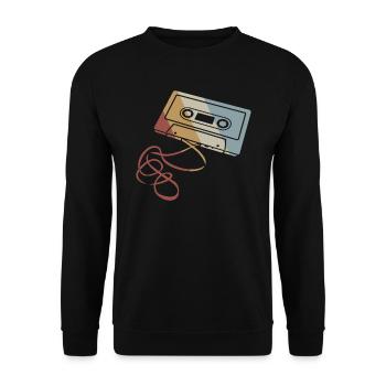 Cassette Retro Style Vintage - Sweat-shirt Unisexe - noir - Devant - Alina (178cm) & Michal (187cm)