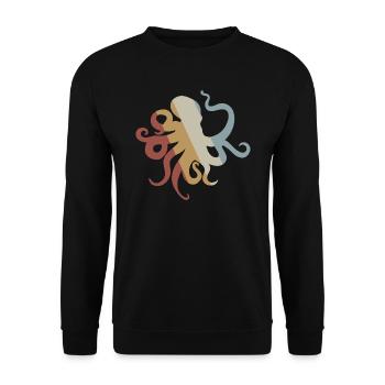 Octopus Retro Style Vintage - Unisex Sweatshirt - black - Front - Alina (178cm) & Michal (187cm)