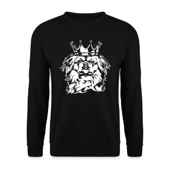 Pekingese Crown Dog Dogs Wilsigns - Unisex Sweatshirt - black - Front - Alina (178cm) & Michal (187cm)