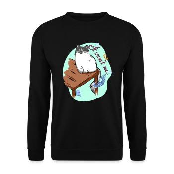 It wasn't me - Unisex Pullover - Schwarz - Vorne - Alina (178cm) & Michal (187cm)