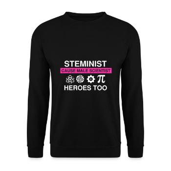 Steminist Science Design for Women Science - Unisex Sweatshirt - black - Front - Alina (178cm) & Michal (187cm)