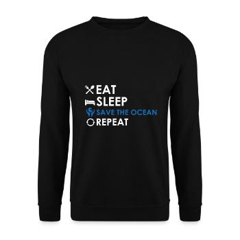 Sea Marine Biologist Marine Biology Ocean - Unisex Sweatshirt - black - Front - Alina (178cm) & Michal (187cm)