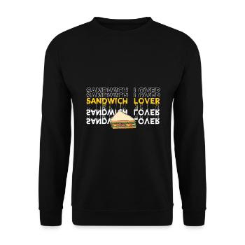 Sandwich Cheese Love Food Fast Food - Unisex Sweatshirt - black - Front - Alina (178cm) & Michal (187cm)