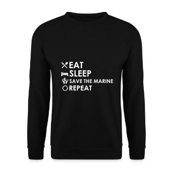 Sea Marine Biologist Marine Biology Ocean - Unisex Sweatshirt - black - Front - Alina (178cm) & Michal (187cm)