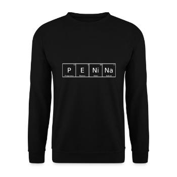 Penina Name First Name Chemistry Periodic Table Elements - Unisex Sweatshirt - black - Front - Alina (178cm) & Michal (187cm)