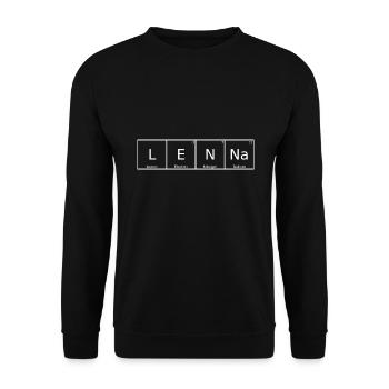 Lenna Name First Name Chemistry Periodic Table Elements - Unisex Sweatshirt - black - Front - Alina (178cm) & Michal (187cm)