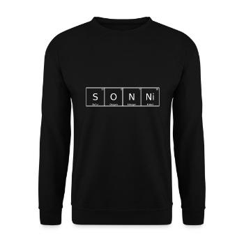 Sonni Surname First name Chemistry Periodic Table Elements - Unisex Sweatshirt - black - Front - Alina (178cm) & Michal (187cm)